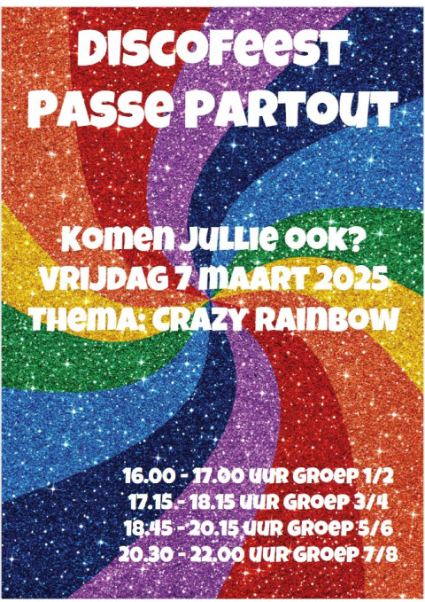 Discofeest 7 maart 2025   Crazy Rainbow   versie 2 test