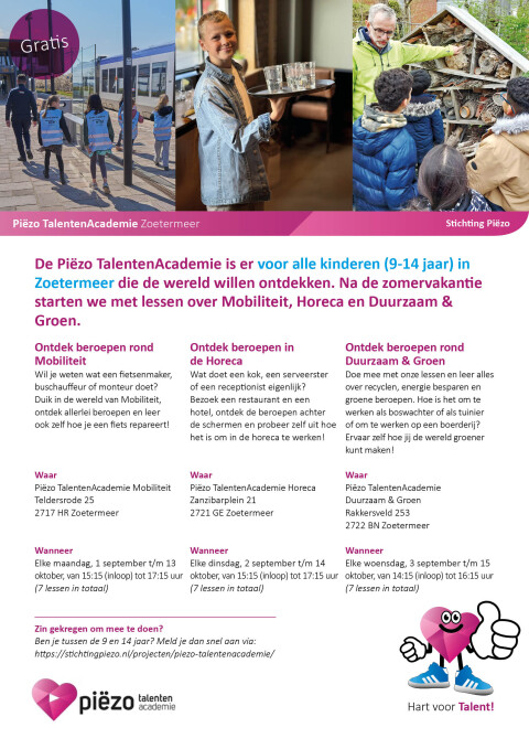 Flyer Pi&euml;zo TalentenAcademie juli 2025 024.015.04