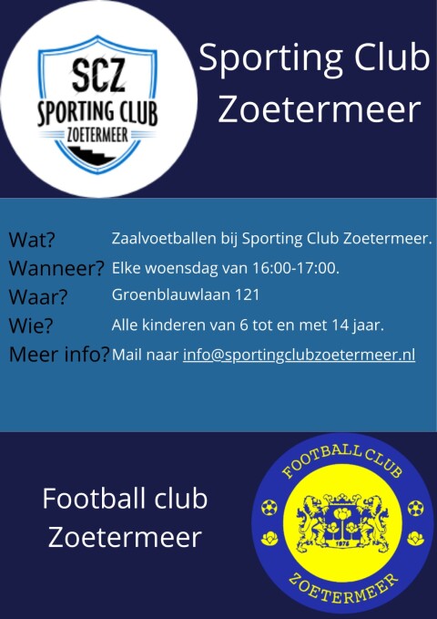 Flyer zaalvoetbal
