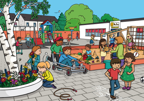 Praatplaat buitenspelen klaar
